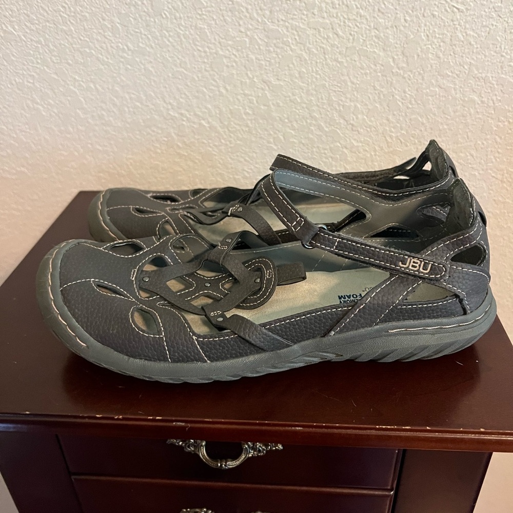 JBU Memory Foam Purple Sandals Size 8.5 - Picture 3 of 10